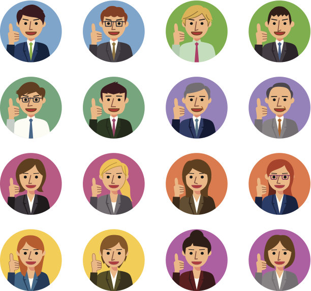 商业人士竖起大拇指图片下载