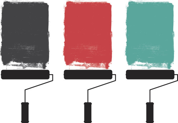 油漆滚筒和垃圾油漆图片下载