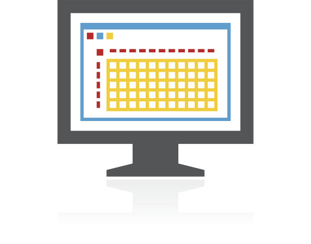 电脑显示器图标上的白色背景。——ColorSeries图片下载