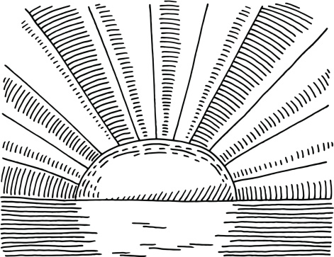 日落海洋倒影图图片下载