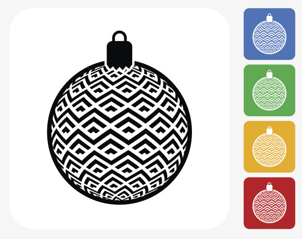 圣诞装饰图标平面设计图片下载