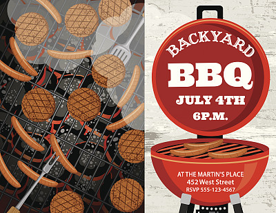 烧烤邀请模板图片下载