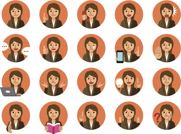 商业女性的图标图片下载