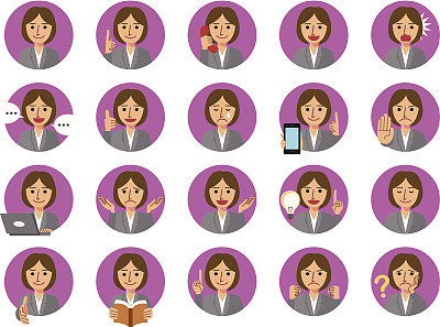 商业女性的图标图片下载