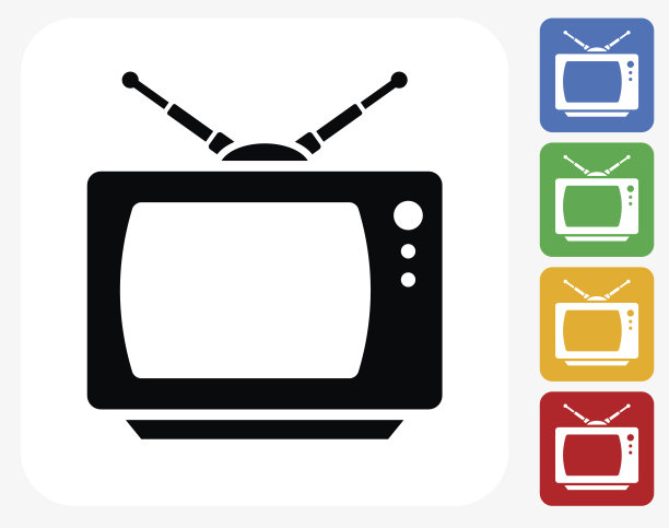 电视盒图标平面设计图片下载