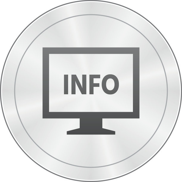 电脑显示器图标上的一个圆形按钮。——SharpSeries图片下载