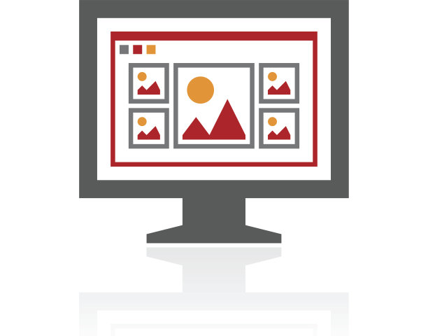 电脑显示器图标上的白色背景。——ProSeries图片下载