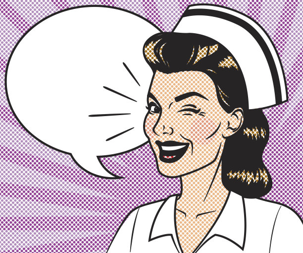 带有语音泡泡的复古半色调漫画人物素材图片