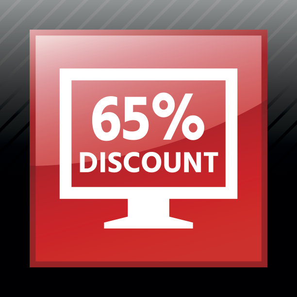 计算机显示器图标上的一个方形按钮。——SleekSeries图片下载