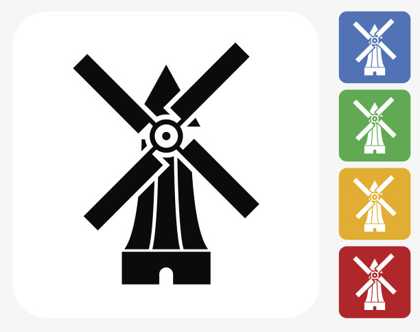风车图标平面设计图片下载
