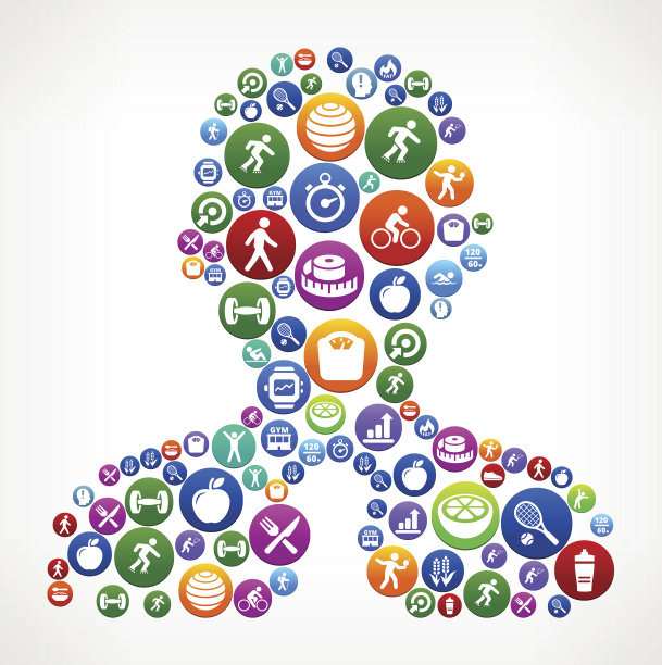 商人健身和饮食矢量按钮模式图片下载