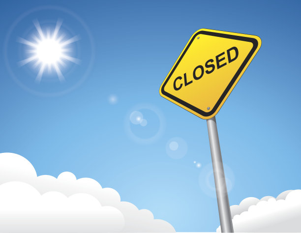 封闭的路标图片下载