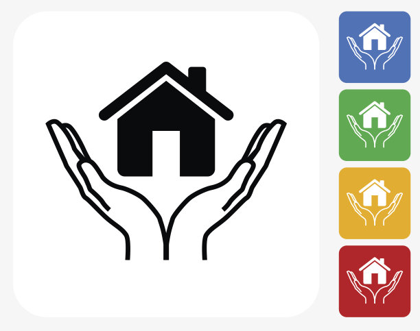 持有房地产图标平面设计图片下载