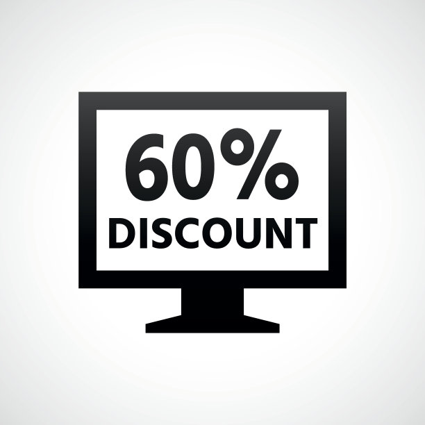 电脑显示器图标上的白色背景。——ShadeSeries图片下载