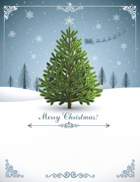 圣诞树卡图片下载