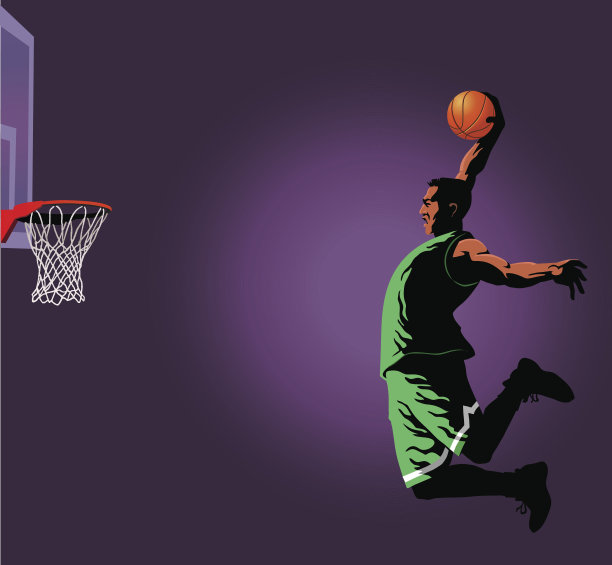 篮球扣篮运动员素材图片