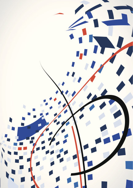 摘要蓝格子与条纹图案技术背景图片下载