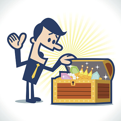 男人发现了宝藏图片下载