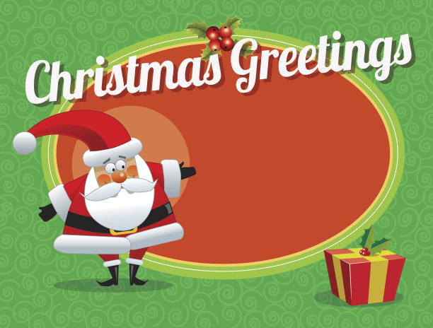 圣诞老人的圣诞贺卡图片下载