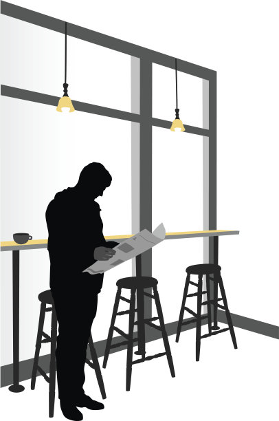 卡布奇诺咖啡和报纸图片下载