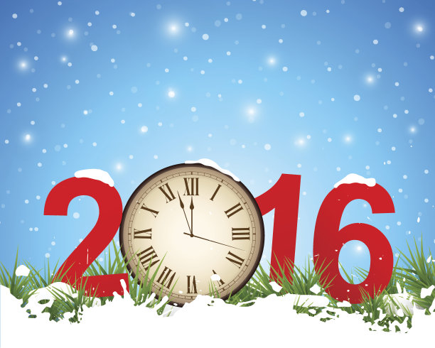 摘要圣诞背景-时钟图片下载