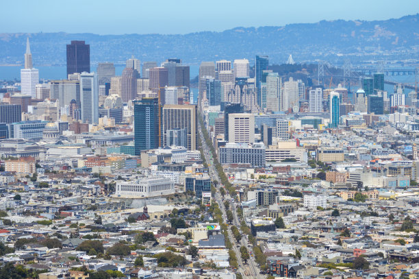 来自双峰的旧金山城市空间图片下载