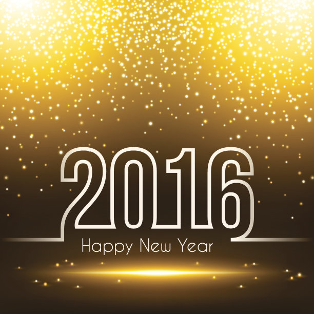 新年快乐2016 -闪耀的背景图片下载