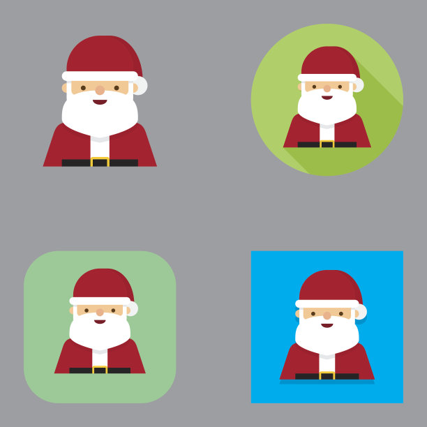 扁平圣诞老人阿凡达图标|卡拉福系列图片下载
