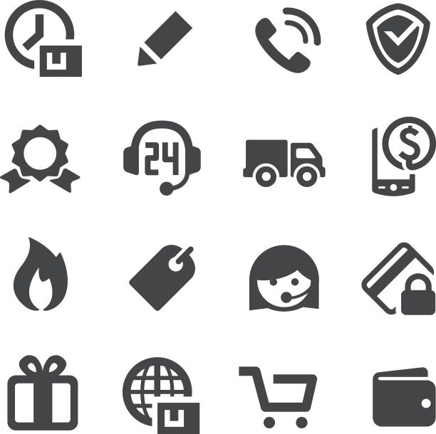 电子商务和购物图标-极致系列图片下载