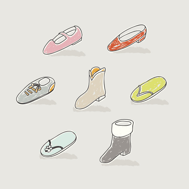 涂鸦鞋图标图片下载