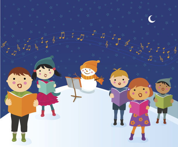 孩子们唱圣诞颂歌图片下载