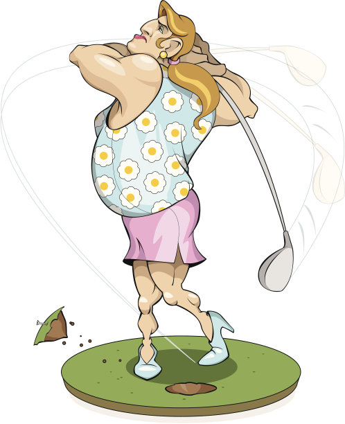 美丽的高尔夫球手图片下载