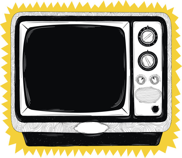 电视涂鸦素材图片