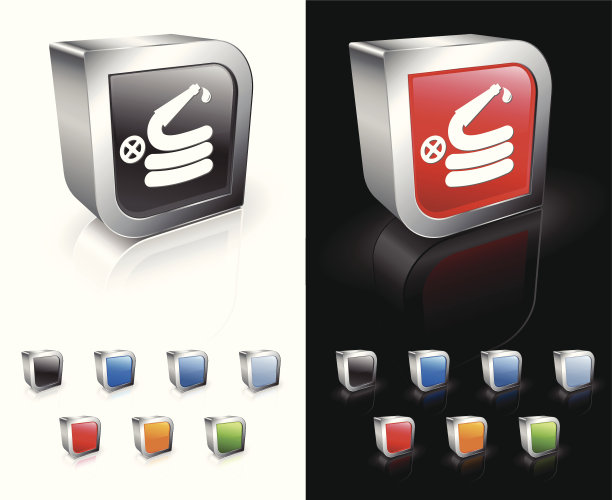 消防水带3D图标图片下载