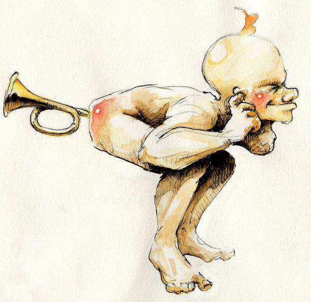 天使吹号角的破风图片下载