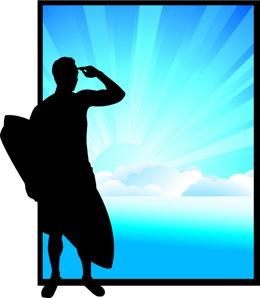 冲浪者轮廓图片下载