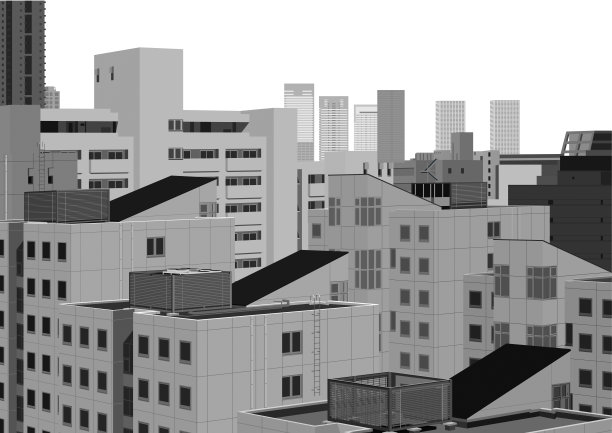 城市森林,密集的建筑图片下载