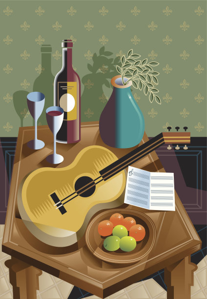 吉他静物图片下载