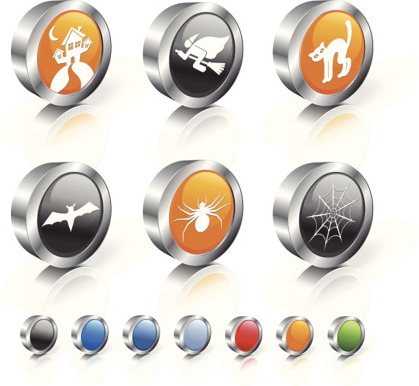 可怕的万圣节版税免费矢量图形3D矢量图标集图片下载