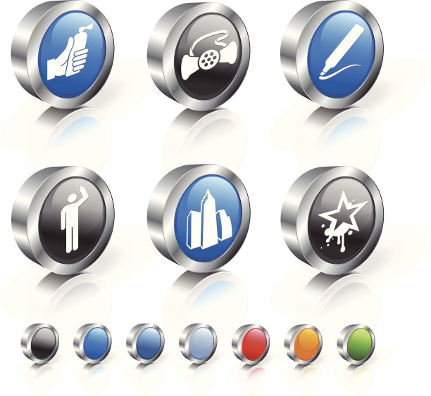 涂鸦3D版税免费矢量图标集图片下载