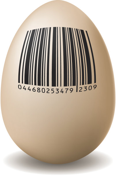 鸡蛋与条形码图片下载