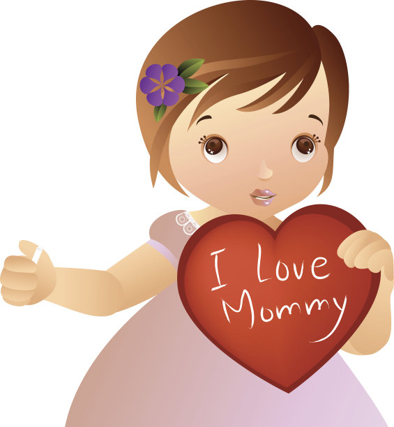 拿着心形卡片的女孩图片下载