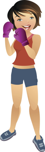 拳击的女孩图片下载