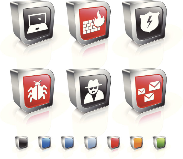 互联网安全图标集图片下载