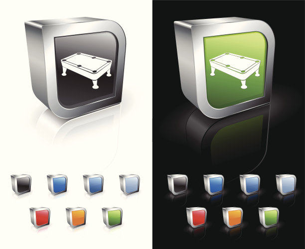 吧台台球桌3D图标图片下载