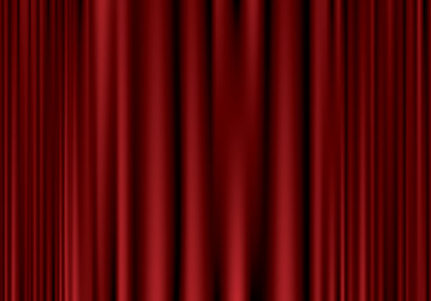 红色的窗帘图片下载