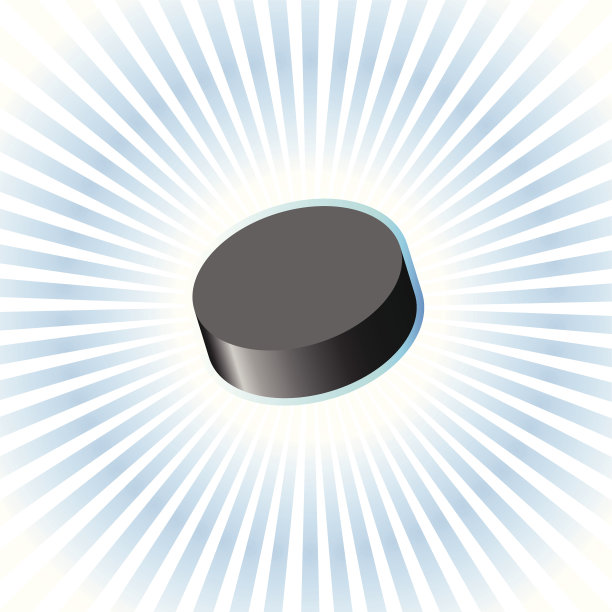 曲棍球在发光的背景上图片下载