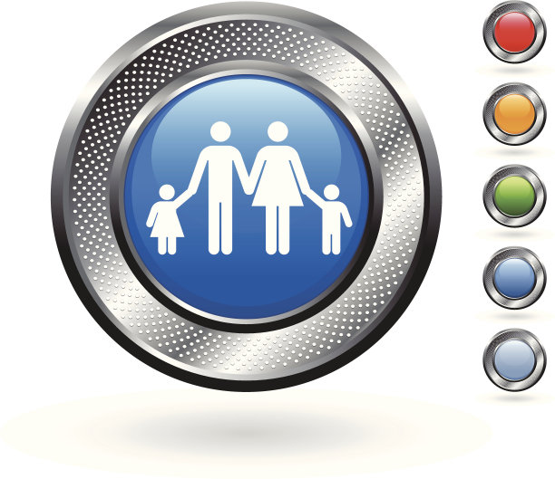 家庭生活版税免费矢量艺术上的金属按钮图片下载