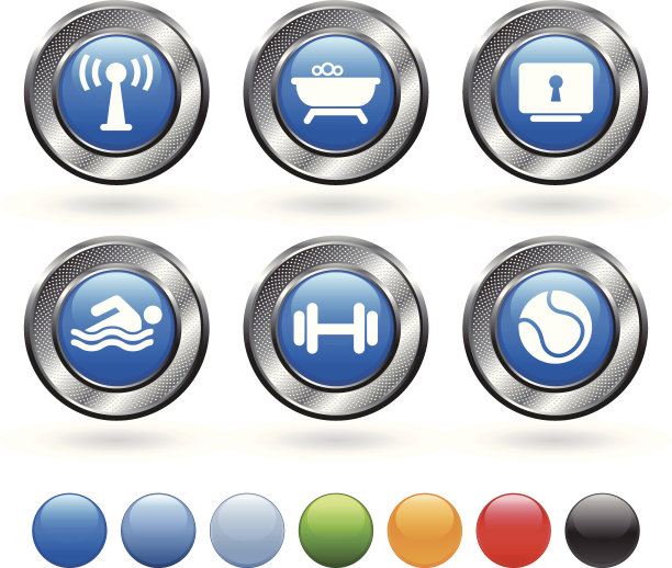 酒店设施版税免费矢量图标集图片下载