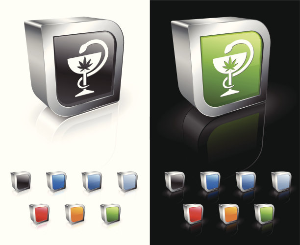 医用大麻3D图标图片下载
